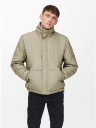beige quilted jacket only & sons orion - men