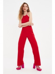 trendyol red weightlifting collar jumpsuit