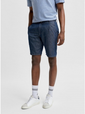 dark blue chino shorts selected homme clay - men σε προσφορά