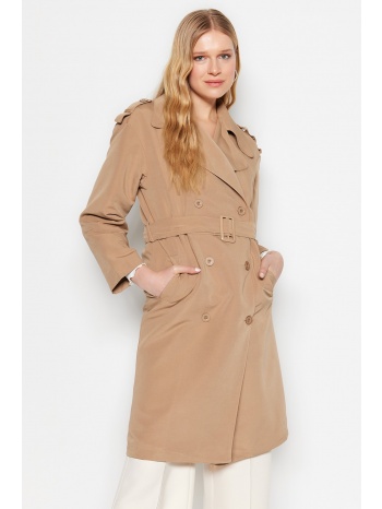 trendyol mink oversize belted trench coat σε προσφορά