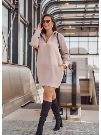 oversized cappuccino hooded tunic σε προσφορά