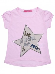 t-shirt with star, light pink