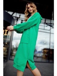hoodie dress with green slits