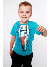 boys` t-shirt with mint application