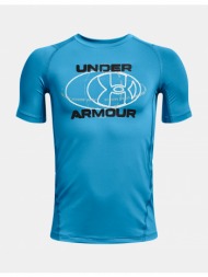 under armour t-shirt ua hg armour novelty ss-blu - guys