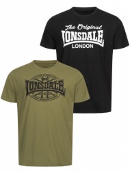 lonsdale men`s t-shirt regular fit double pack