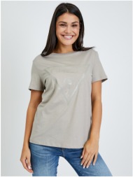 grey women`s t-shirt guess adele - women
