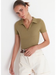 trendyol blouse - khaki - fitted