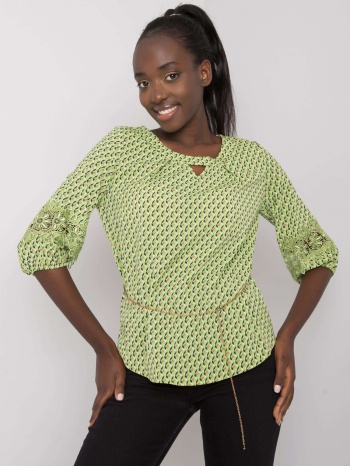 lady`s green blouse with pattern σε προσφορά