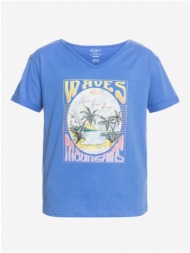 blue girl t-shirt roxy give me everything - girls