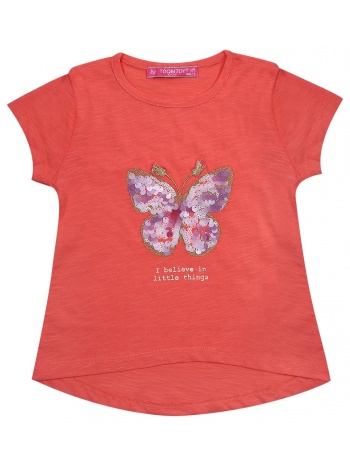 girl`s t-shirt with coral butterfly σε προσφορά