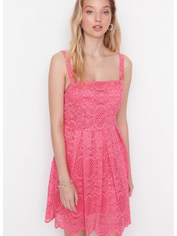 trendyol pink strap brode dress σε προσφορά