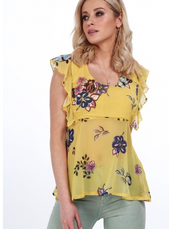 yellow blouse with flowers every day σε προσφορά