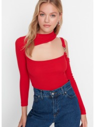 trendyol blouse - red - slim fit