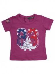 boys` t-shirt with purple application