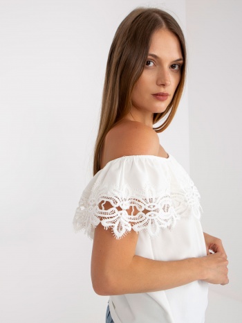 white spanish blouse with short sleeves σε προσφορά