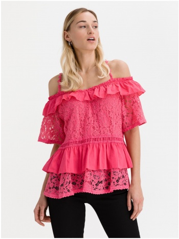 pink blouse guess new olimpia - women σε προσφορά
