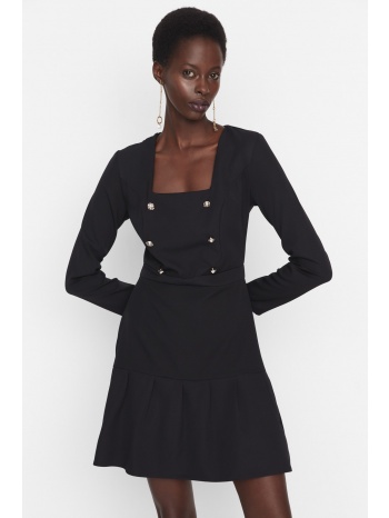 trendyol black buttoned dress σε προσφορά