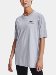 under armour t-shirt oversized graphic ss-gry - women