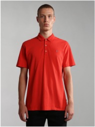 red men`s polo t-shirt napapijri - men`s