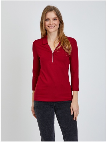red t-shirt with three-quarter sleeve orsay - women σε προσφορά