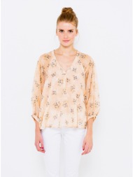 apricot flowered blouse camaieu - women