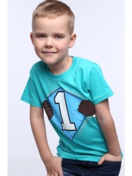 boys` t-shirt with mint number