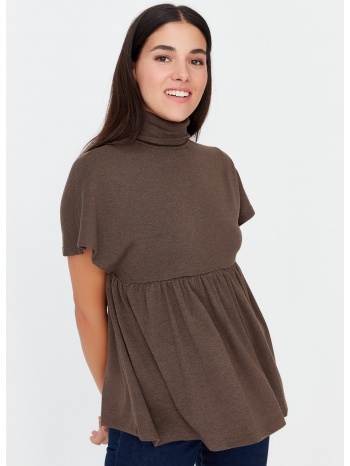 trendyol blouse - brown - regular fit σε προσφορά