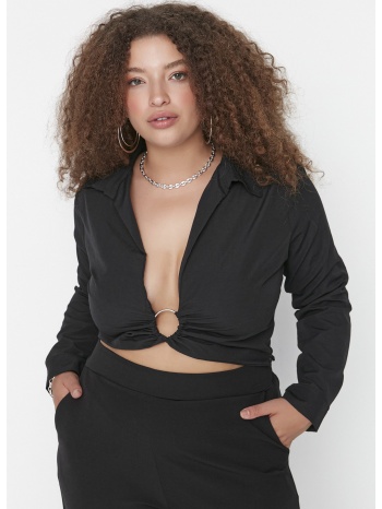 trendyol curve plus size blouse - black - regular fit σε προσφορά