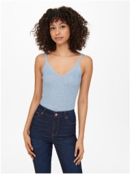 light blue ribbed tank top only lina - women