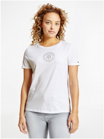 white women`s t-shirt tommy hilfiger - women σε προσφορά