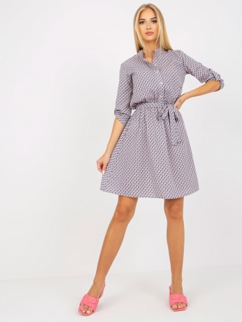 grey patterned casual dress with viscose σε προσφορά