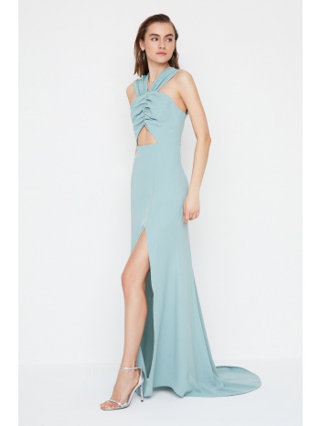 trendyol x sagaza studio mint cut out detailed evening dress σε προσφορά