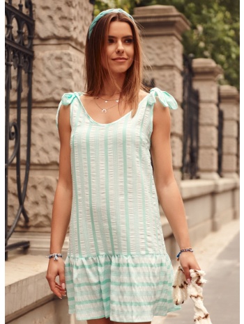 summer dress with mint stripes on the shoulders σε προσφορά