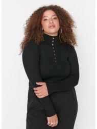 trendyol curve plus size blouse - black - fitted