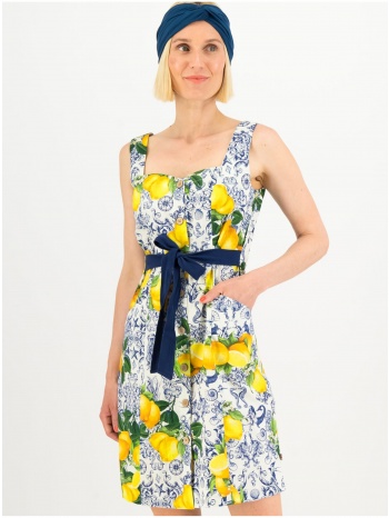 yellow-white patterned dress blutsgeschwister - women σε προσφορά