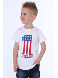 boy`s white t-shirt with app