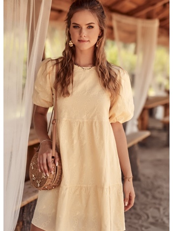 yellow summer dress with tie at the back σε προσφορά