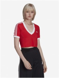 red women`s crop top adidas originals - women