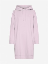 pink women`s hooded sweatshirt tommy hilfiger - women
