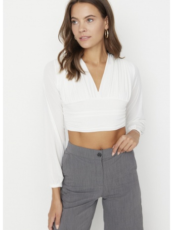 trendyol blouse - white - regular fit σε προσφορά