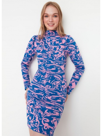 trendyol blue jacquard knitwear dress σε προσφορά