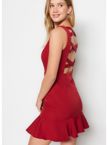 trendyol claret red back detailed dress σε προσφορά