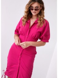 shirt dress with ruffles, because the hips are fuchsia