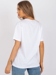 white loose t-shirt with application and print