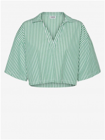 white-green striped cropped blouse noisy may lisa - women σε προσφορά