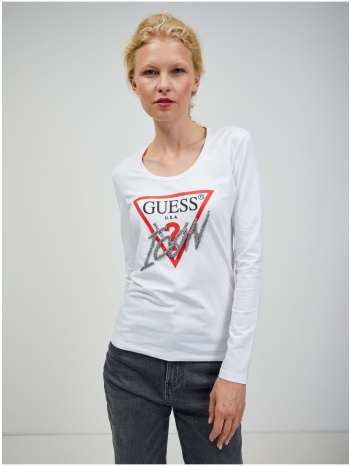 white women`s long sleeve t-shirt guess - women σε προσφορά