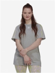 grey women`s annealed oversize t-shirt adidas originals - women