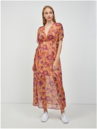 orange floral maxi dress orsay - women