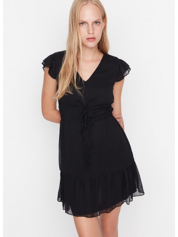 trendyol black ruffle dress σε προσφορά